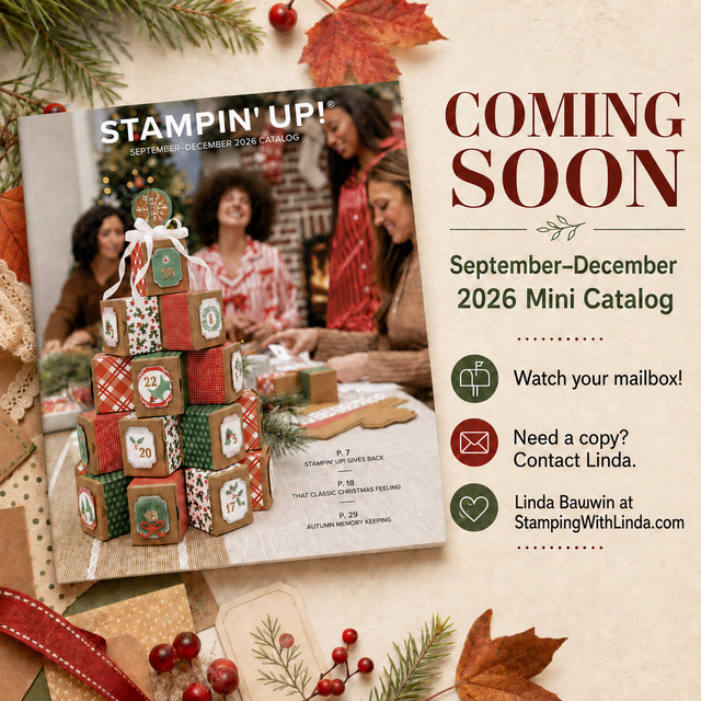 Do you love the fall & winter season to craft?  Make sure you check out the New Stampin' Up! Catalog
